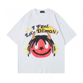 Белая футболка Onese7en с рисунком и надписью "I Feel Like Demon"