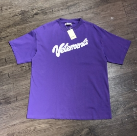 Брендовая фиолетовая футболка VETEMENTS WEAR с винтажной надписью