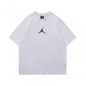 Унисекс белая хлопковая футболка Jordan с цифрой 23 и текстом сзади