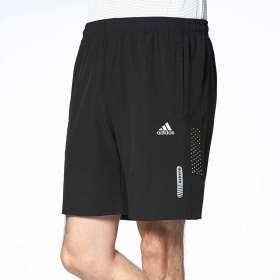Эластичные чёрные спортивные шорты Adidas на резинке