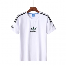 Белая Adidas универсальная прямого кроя футболка с принтом