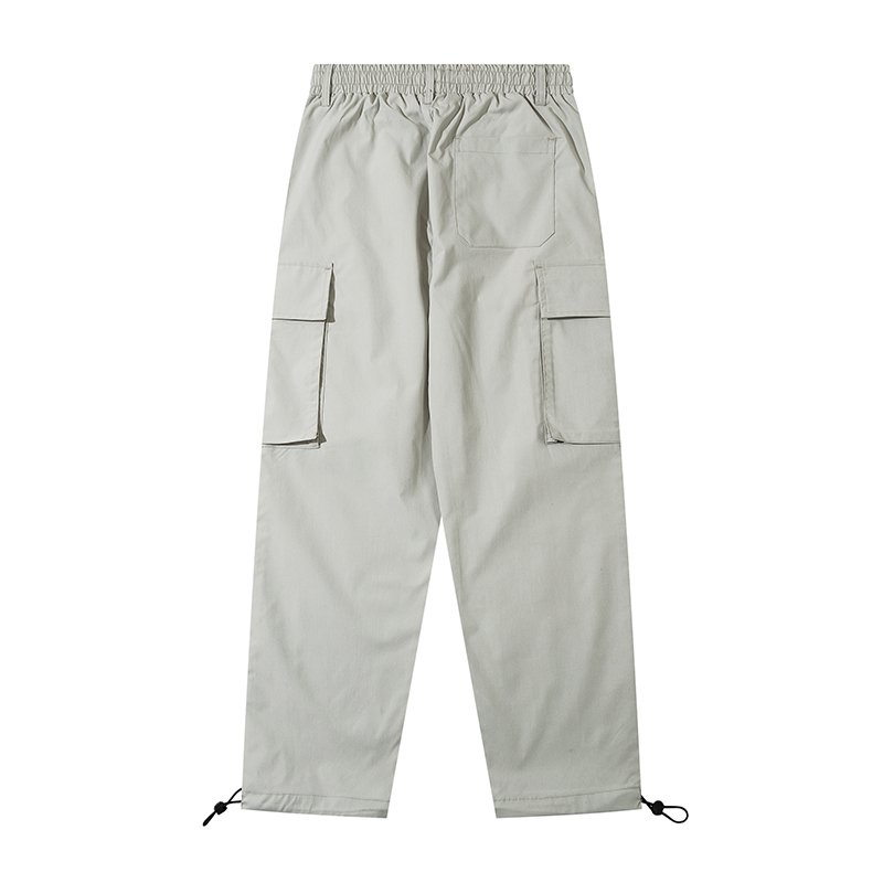 Стильные светло-серые штаны карго I&Brown с высоким эластичным поясом