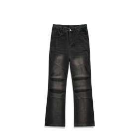 Черные джинсы Made Extreme с потертыми штанинами и вытачками