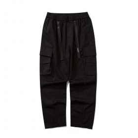 Комфортные черные штаны карго I&Brown из износостойкой ткани