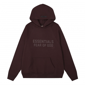 Универсальное с лого худи Essentials FOG в темно-вишневой расцветке