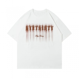 Хлопковая белая футболка HYZ THIRTY с принтом Фемиды на спине