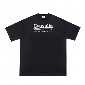 Унисекс черная хлопковая футболка VETEMENTS WEAR с надписью Gvasalia