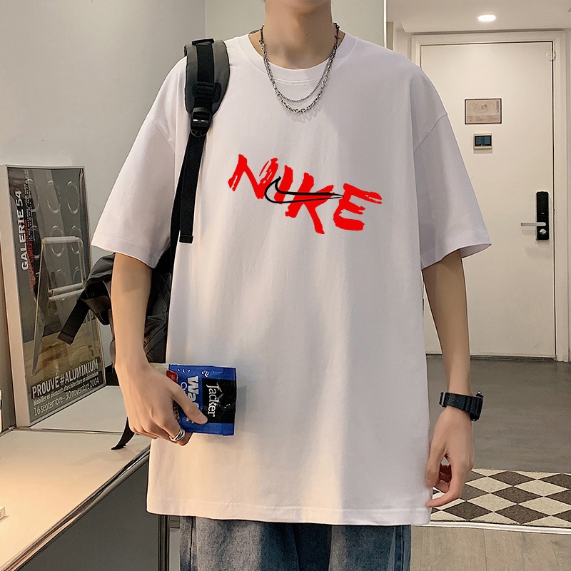Базовая длинная Nike футболка с круглым вырезом и спущенным плечом