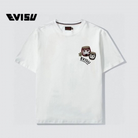 Evisu стильная белая футболка из хлопка с коротким рукавом