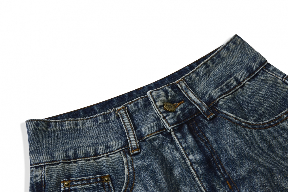 Синяя Made Extreme джинсовая юбка мини на молнии с бахромой