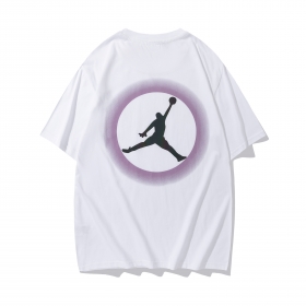 С печатью логотипа бренда белая футболка Jordan хлопковая свободная