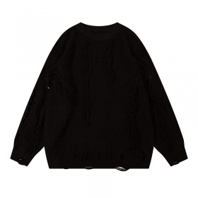 Практичный черный свитер YL BOILING со спущенной плечевой линией