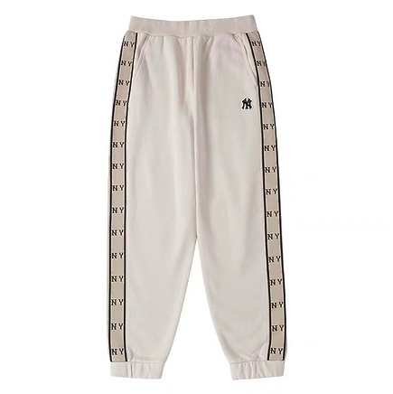 Белые спортивки NY с лампасами