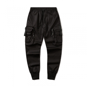 Трендовые черные штаны карго I&Brown с металлическими молниями