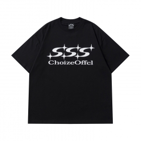 Чёрная CHOIZE футболка качественный логотип на груди и спине