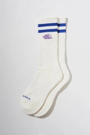 Одна пара белые The North Face с синими полосками высокие носки