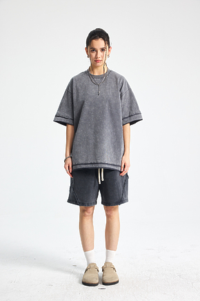 Повседневная серая футболка ARTIEMASTER свободного кроя