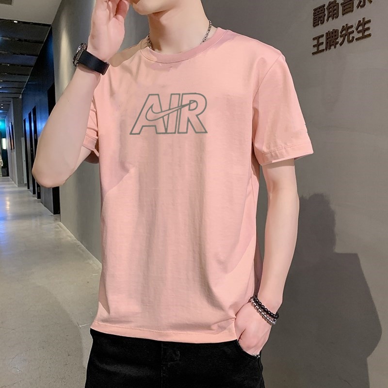 Стильная розовая футболка унисекс от Nike с надписью "Air"