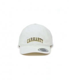Белая бейсболка Carhartt с вышитым логотипом и патчем на козырьке
