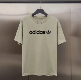 Серо-бежевая длинная футболка Adidas свободного кроя