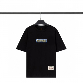 Чёрная футболка с голубым лого Evisu из 100% мягкого хлопка