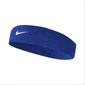 Стильная синяя повязка на голову Nike для занятий спортом