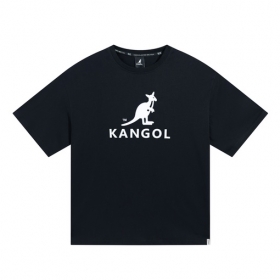 Kangol чёрная футболка с фирменным принтом на груди