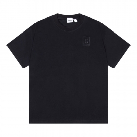 BURBERRY с логотипом бренда на груди футболка в черном цвете