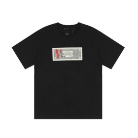 VLONE футболка чёрная с лого и принтом "Баксы" спереди и сзади