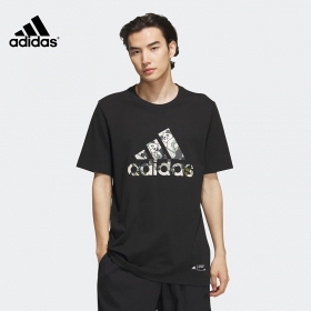 Эксклюзивная Adidas футболка черного цвета прямого кроя