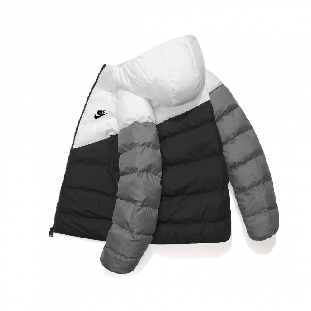 Чёрно-белый Nike Swoosh с капюшоном и классическим лого