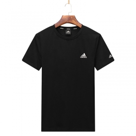 Футболка с лого на груди и на рукаве Adidas цвет - чёрный