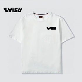 Классическая от бренда Evisu белого-цвета с принтом на спине футболка