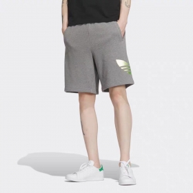 Стильные в сером цвете Adidas хлопковые шорты с карманами
