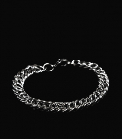 Стильный серебряный браслет на руку "Панцирное плетение" 20см 