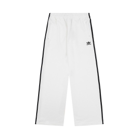 Спортивные белые брюки Balenciaga & Adidas с карманами на молнии