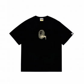 BAPE свободного кроя с принтом футболка в черном цвете