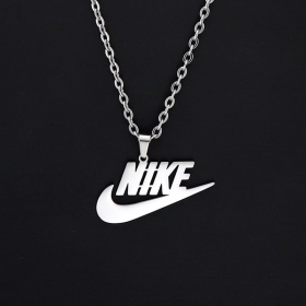 Серебряная цепочка с фирменным логотипом Nike