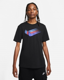 Чёрная футболка на каждый день с логотипом Nike на груди