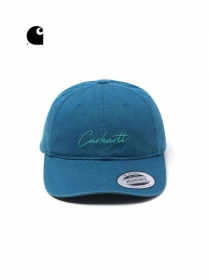 Базовая синяя кепка Carhartt с вышитыми люверсами и плотным козырьком