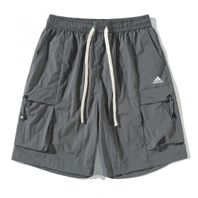100% нейлоновые лёгкие спортивные шорты Adidas цвет-серый