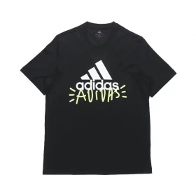 Базовая футболка Adidas выполнена из натурального хлопка цвет-чёрный