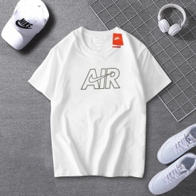 Оверсайз Nike Air футболка белая с надписью на груди