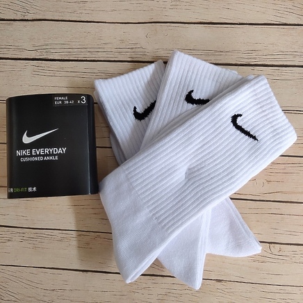 Высокие белые носки Nike из хлопка в комплекте 3 пары