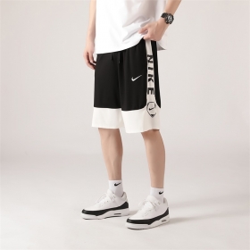 Nike черные шорты с белыми вставками модель прямого кроя