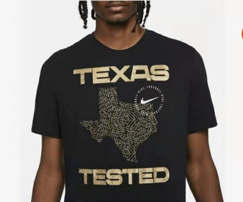 Чёрная Nike классическая футболка с принтом на груди "Texas"