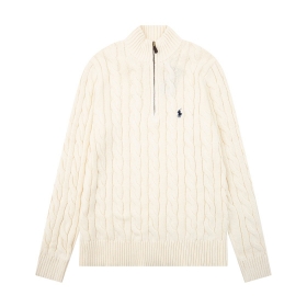 Кремовый вязаный свитер Polo Ralph Lauren с высоким воротником