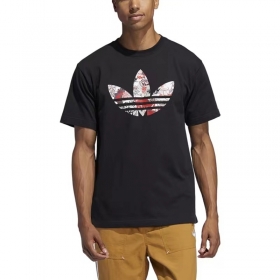 Базовая чёрная футболка Adidas с коротким рукавом и круглым вырезом