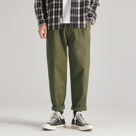 Стильные хлопковые Locketomy зелёные джинсы с карманом на пуговице