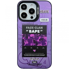 С брендовым BAPE принтом фиолетовый чехол для телефонов iPhone